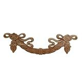 Apliques Florais Onlay, Apliques Decorativos De Madeira Sem Pintura De 13.8 Polegadas Para Decoração De Móveis De Armário De Cama De Guarda-roupa De Porta