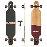 Apollo Skates Longboard - Pranchas Longas Premium Para Adultos, Adolescentes E Crianças. Skate De Prancha Longa Cruiser. Longboards Drop Through Feito De Bambu E Fibra De Vidro - Rolamentos De Alta