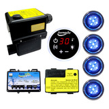 Aquecedor Banheira Hidro Spa 4 Funções 4 Led Cromoterapia 8000w 220v Sanspray Cor Preto