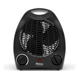 Aquecedor Philco 2 Em 1 Paq1100 3 Níveis De Temperatura Cor Preto 110v