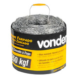 Arame Farpado Vonder 250 Kgf 500 Metros Aço Zincado A Fogo