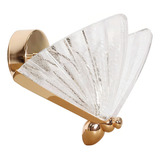 Arandela Dourado Led Borboleta Quente 3000k Lavabo Sala 110v/220v