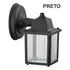 Arandela Externa Colonial Vintage Retro Quadrada Preto 336 127v 220v