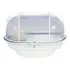 Arandela Luminária Oval Tartaruga Branca Aço Lente Cristal