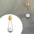 Arandela Parede Interna Estilo Gota Dourado Em Aluminio Com Globo Vidro Fosco 12 Cm Soquete G9 Tensao Bivolt