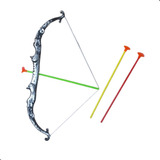 Arco E Flecha Lançador   Brinquedo Infantil 3 Flechas