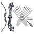 Arco Recurvo Profissional Forte Alumínio 50lbs   10 Flechas