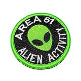Área 51 Alien Activity UFO OVNI Patch Bordado Fecho Contato