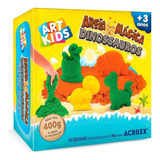 Areia Magica Acrilex Dinossauros Art Kids 400g   3anos