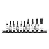 Ares 31041 – Conjunto De Soquetes Torx Plus Com 10 Peças – Unidades De 1/4 E 3/8 Polegadas – O Conjunto De Aço S2 Inclui Brocas Torx Plus De Tp10 A Tp55 Para Cobertura Superior