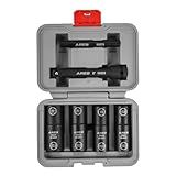 Ares 59065 – Conjunto De Soquetes De 6 Peças De Porcas De Encaixe De Meio Tamanho – Remove Porcas De Encaixe Cromadas Inchadas/danificadas – Soquetes Flip Para Cobertura Superior – Inclui Extensão De 12 Cm E Barra De Nocaute