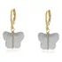 Argola Click Borboleta Semijoia Folheado A Ouro 18k