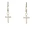 Argola Com Crucifixo E Zircônia Semijoia Religiosa Folheada