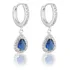 Argola De Prata Com Pingente Gota Zircônia