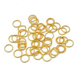 Argola Elo Metal P/ Chaveiro 8mm - Dourado - Aprox. 100pçs