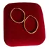Argola Folha Boleada 2mm Ouro 18k - 2,2cm