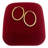 Argola Folha De Ouro18k