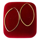 Argola Oval Ouro 18k