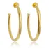 Argola Tubo Fina Fashion Linda Semi Joia Folheada Ouro 18k M