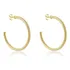 Argola Tubo Fina Semi Joia Fashion Folheada Ouro 18k P Linda
