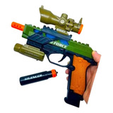 Arma Pistola De Brinquedo Silenciador Com Luz E Som