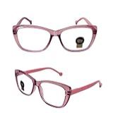 Armação óculos Lente Grau +1.00 Ate +4.00 Leitura Gatinho Rosa Transparente (rosa, 1.25, X)