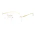 Armação Sem Aro Oculos Flutuante Retangular Quadrado Leve C7 Cor Dourado C7 5929 55 15 130