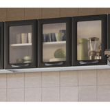 Armário 120cm 3 Portas Com Vidro New Premium Itatiaia
