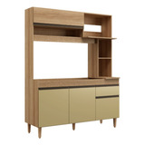 Armário Cozinha Compacta Mdp Mel Areia 1 95x1 53m Splendore