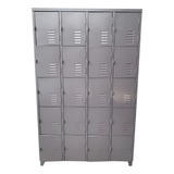 Armário De Aço Roupeiro Academia 20 Portas Locker Cor Cinza