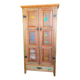 Armário Madeira Demolição 190x78x45cm Com Pátina