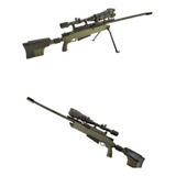 Armas Escala 1/6 P/ Boneco Hot Toy Falcom Rifle Sniper 24 Cm
