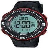 Armitron Sport Relógio Masculino 40/8391brd Com Cronógrafo Digital Vermelho Acentuado E Pulseira De Silicone Preta