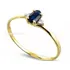 Aro 14,ouro Amarelo 18k Com Safira E Diamantes
