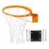 Aro De Basquete Oficial Com Flange Rede Presilhas Parafusos