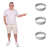 Aro Inox Tartare  Kit Com 3 Peças  Feito Em Aço Inox