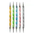 Arte Sedução Kit 5 Boleadores Ponta Dupla Decoração De Unhas Pontilhismo
