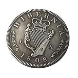 Artesanato Antigo 1808 Dólar De Prata Irlandês Reprodução De Moeda Moeda Comemorativa Dólar De Prata