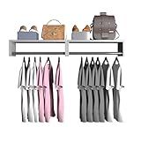 Artmovelar - Cabideiro Com Tampo E Lateral De Ferro - Kit Com 1 Tampo E 1 Tubo - Cabide Em Madeira Mdf, Organizadores De Roupas Para Parede E Guarda-roupas - Branco, 60x25x12