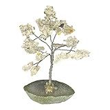 Árvore Da Felicidade 15 Cm Pedra Quartzo Branco Paz