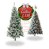 Árvore De Natal Alpina Neve Pequena Nevada Luxo 1 50 Pinheiro 400 Galhos Branca Cheia