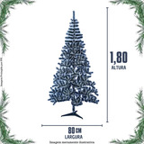 Árvore De Natal Nevada Pinheiro 1 80m 320 Galhos Papai Noel