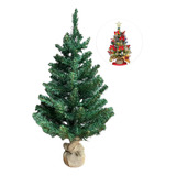 Árvore De Natal Pequena Pinheiro Verde Luxo 60cm 50 Galhos