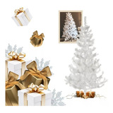 Árvore De Natal Pinheiro Branca Luxo 1 20 Altura 120 Galhos