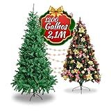 Árvore De Natal Pinheiro Grande Luxo Cheia Premium 2 10m 1200 Galhos Verde Tradicional
