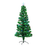 Árvore De Natal Pisca C led Fio Fibra Ótica E Estrela 1 50m