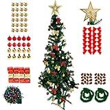 Árvore De Natal Premium Completa Com Enfeites Grande E Pisca 1 80m Pinheiro Galhos Luxo Verde Cheia Tradicional Com Decoração 110V 