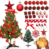 Árvore De Natal Verde 60cm Completa Decorada Pinheiro Luxo