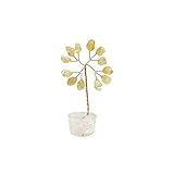 Árvore De Pedra Citrino Base Cristais 7cm - Prosperidade