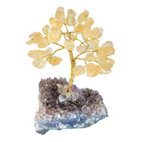 Árvore Pedra Natural Cristal Citrino Base